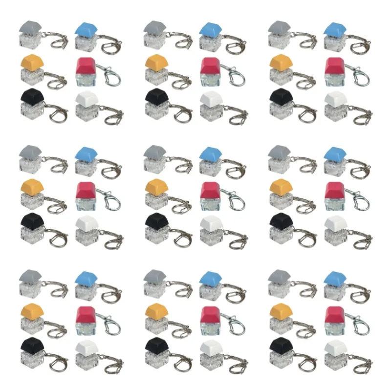 

Toy Keychain Mechanical Switch Key Chain Fingertip Button Stress Relief Pop Toys Key Accessories 1Pc