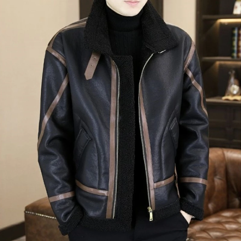 

Autumn Winter Men's Top Jackets High Quality Fur In One Men's Casual Daily Wear Jackets Upset To Keep Warm Thermal Coats 2025