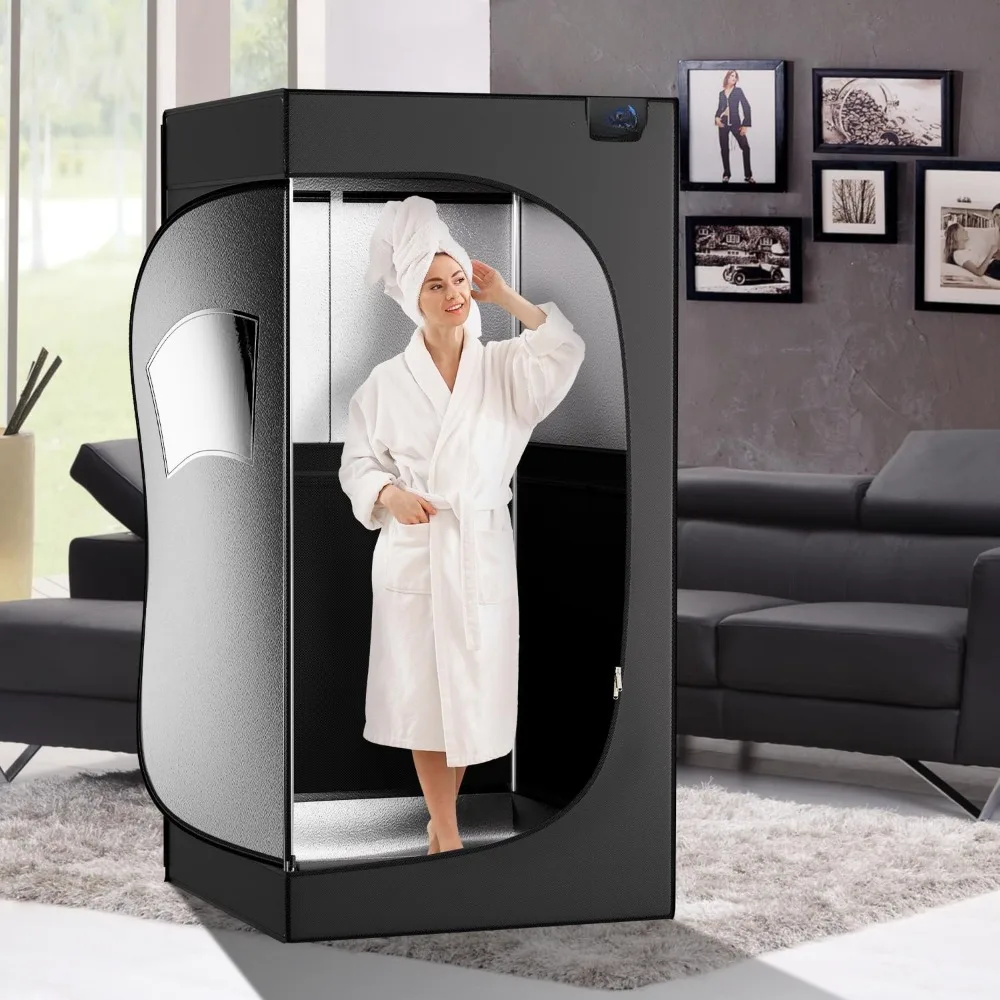 Portable Far Infrared Sauna, Portable Infrared Full Size Sauna Tent, Sauna for Infrared Home Spa, Heated Body Therapy, Time