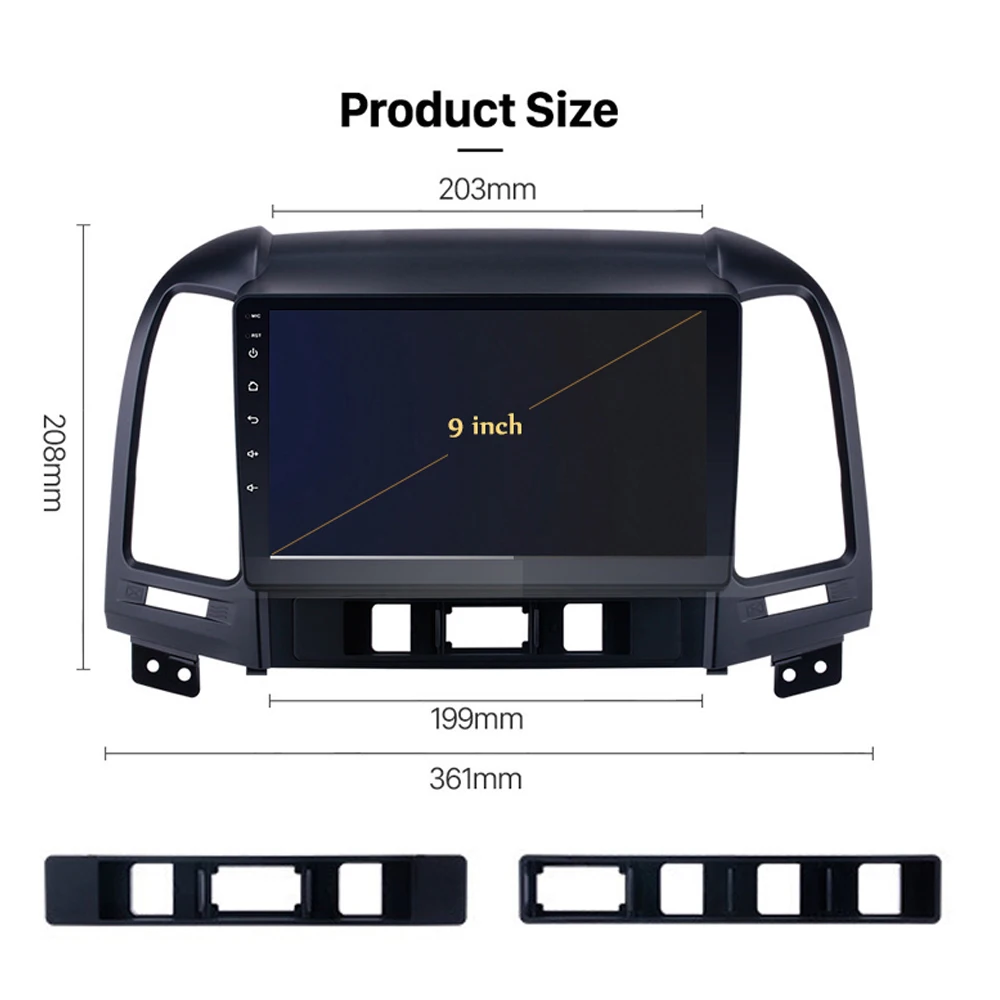 Redpower 75008 HiFi car radio for Hyundai Santa Fe 2 generation cm (01.2006-08.2012) with standard navigation DVD player Android