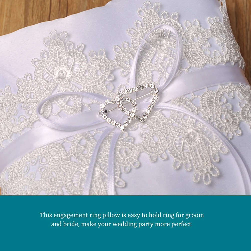 

Elegant Lace Wedding Ring Pillow Charming Ring Bearer Cushion Wedding Decoration Supplies