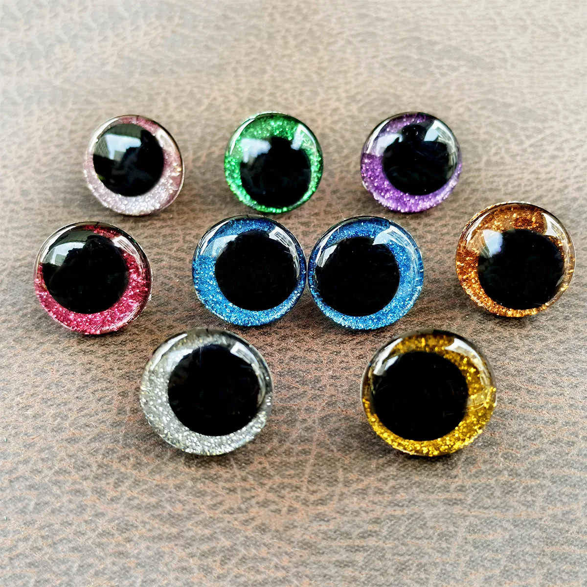 3d glitter olhos para diy, 20pcs, 20pcs, acessórios diy, para brinquedos de crochê, bonecas amigurumi, pelúcia, brinquedo macio, 18mm, atacado