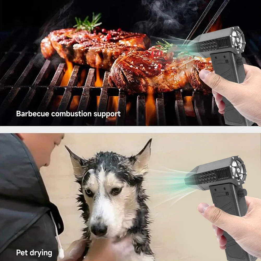 140000 RPM Gewelddadige Blower Fan 52 M/S Borstelloze Motor Mini Turbo Jet Fan Met Power Display Turbo Gewelddadige Fan Auto schoner Gereedschap