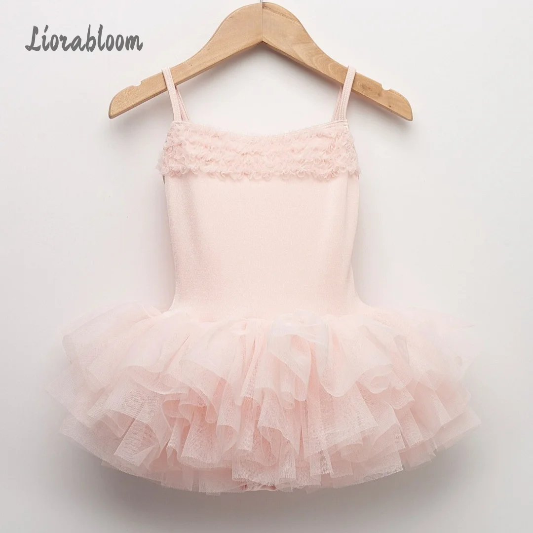 Customized Made Strappy Flower Girl Dress Ballet-Style Tulle Princess Gown Wedding Party Attire свадебное платье view 3