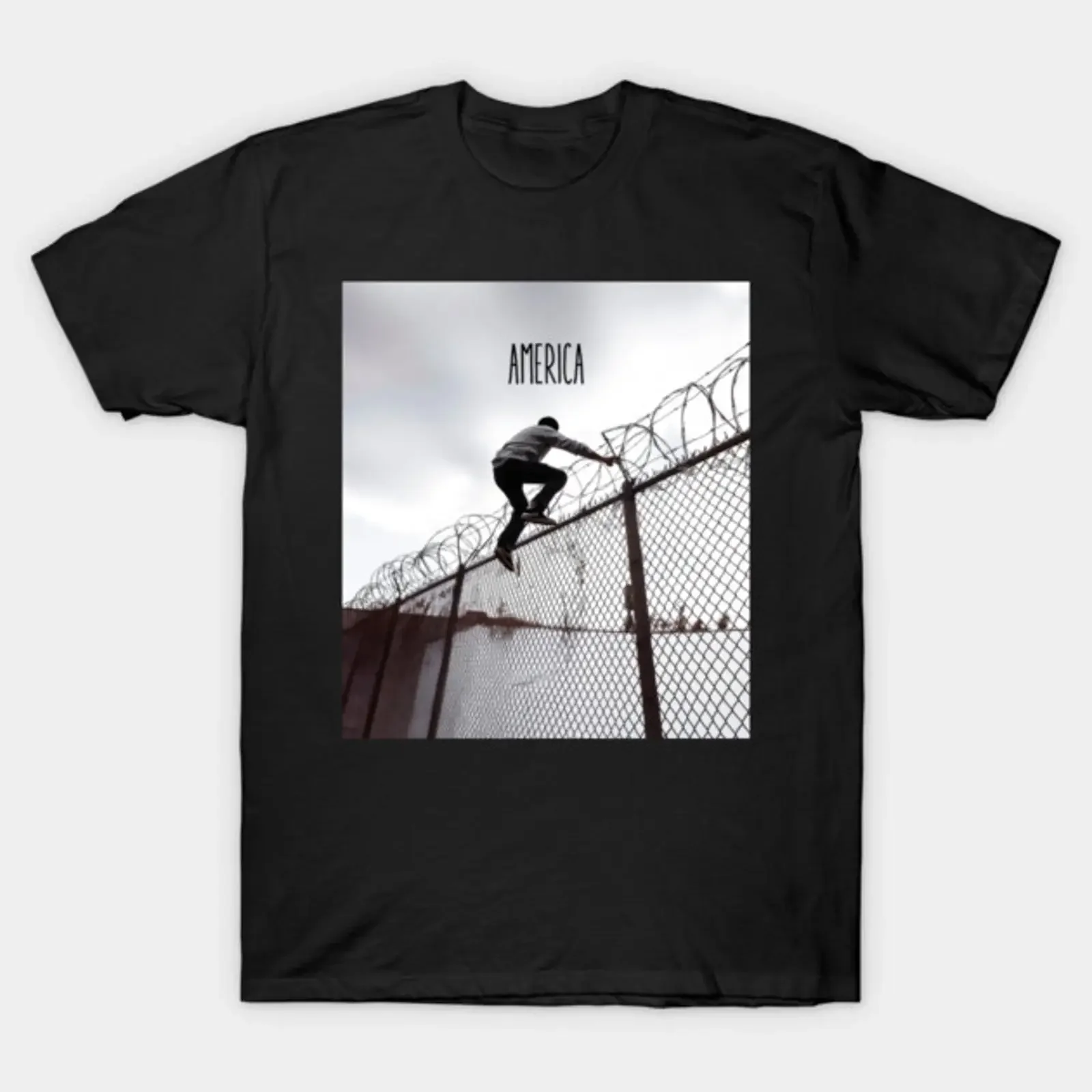America Barbed Cruel Closed T Shirt vintage Washed streetwear fashion Breathable Casual Top For Everyday Wear Stretched Stylish
