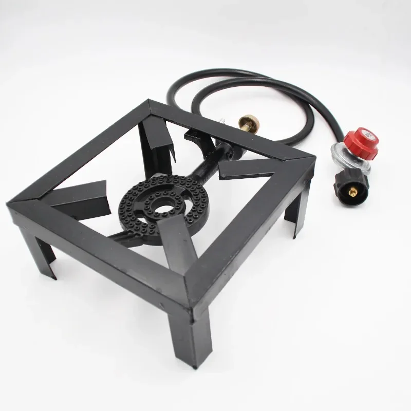8KW Gas Boiling Ring Cast Iron Burner Large LPG Stove Outdoor Cooker Iron Frame Portable Fire Control Stove Camp Supply