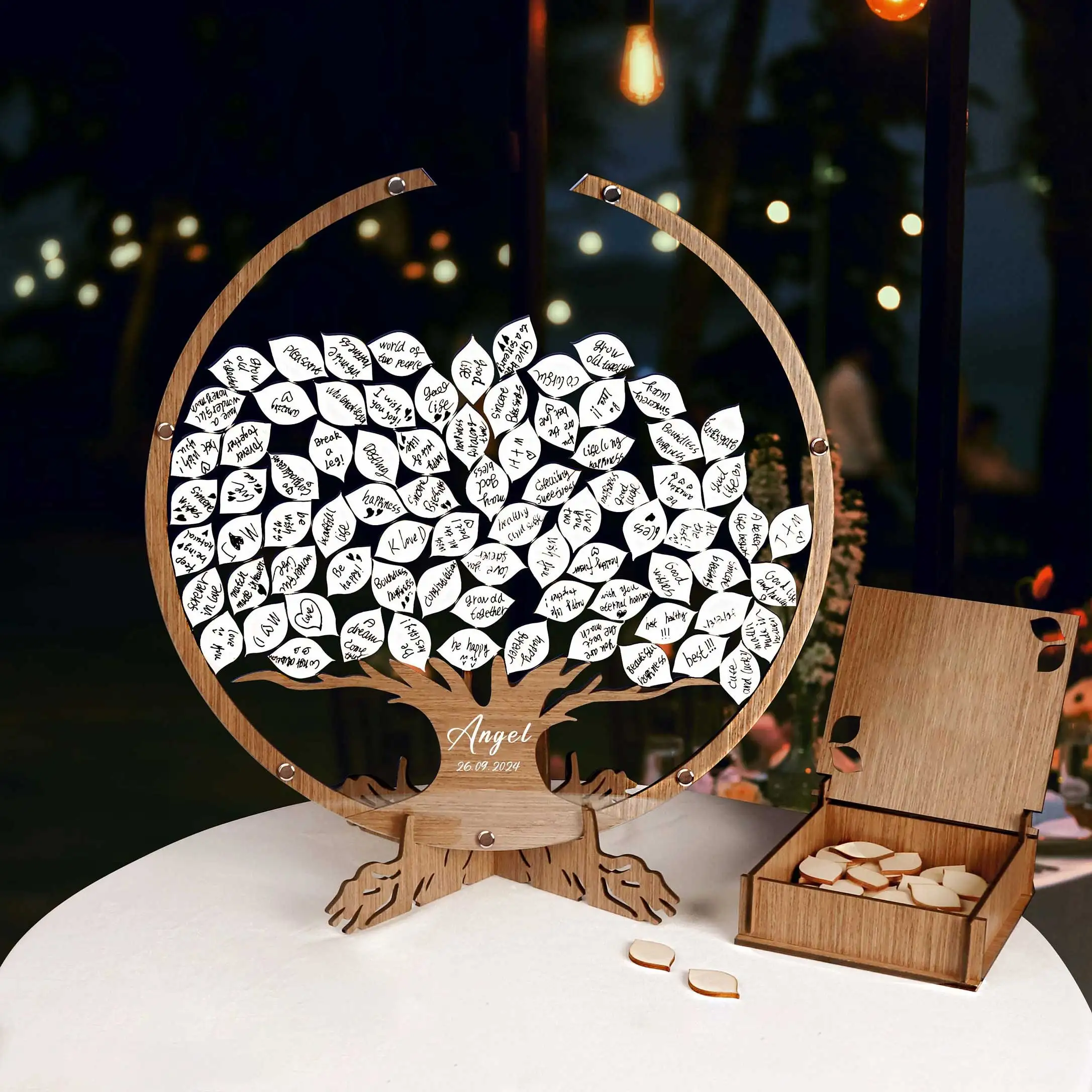 

Personalized Family Tree Wedding Baby Shower Guest Book Alternative Custom Tree-shaped Wedding Guest Book Wooden Wedding Decor