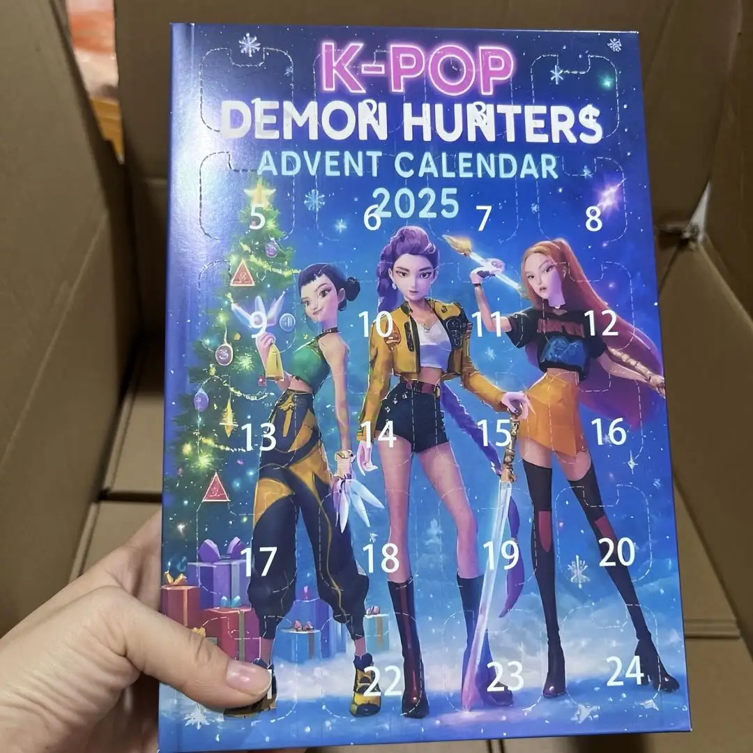 عيد الميلاد Kpop شيطان الصيادين تقويم القدوم العد التنازلي التقويمات نموذج دمية جمع مكتب الديكور الأطفال هدايا عيد الميلاد #6