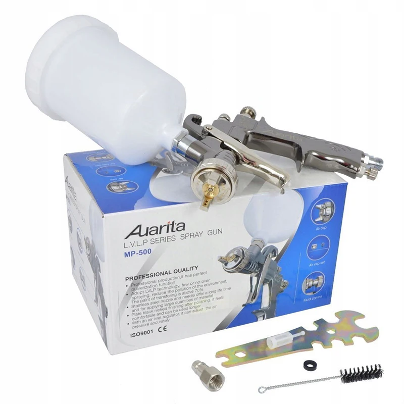 AUARITA LVLP MP-500 1.3 mm Paint Spray Gun Pneumatic 600ml Spray Gun Premium Sprayer Comfortable for All Car Paints
