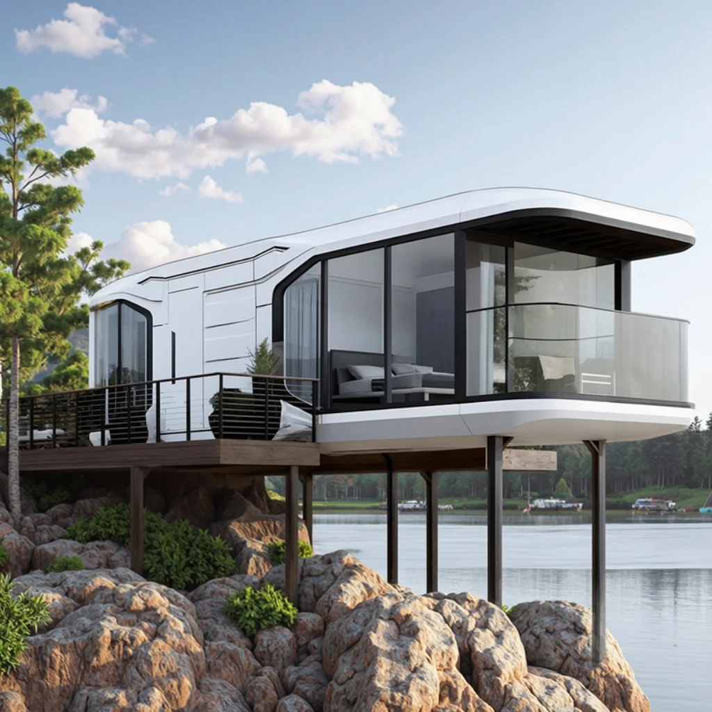 

No Assembly Prefabricated Space Capsule Container House with Smart Home System for Eco-Hotel