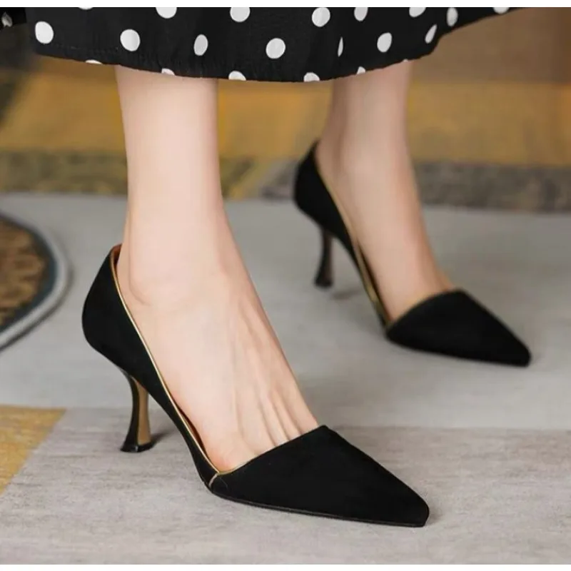 

New Women Pumps Elegant Pointed Toe Office Lady Shoes Spring Summer High Heels Wedding Bridal Pumps Zapatos Tacon Mujer