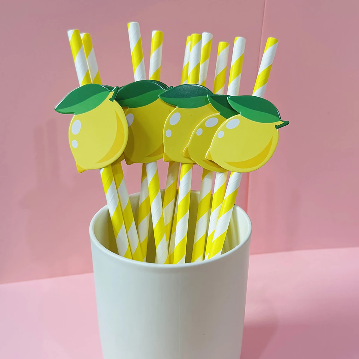 

(6 шт./компл.) товары для вечеринок, креативные соломинки для фруктов, лимона, одноразовые бумажные соломинки, соки, напитки