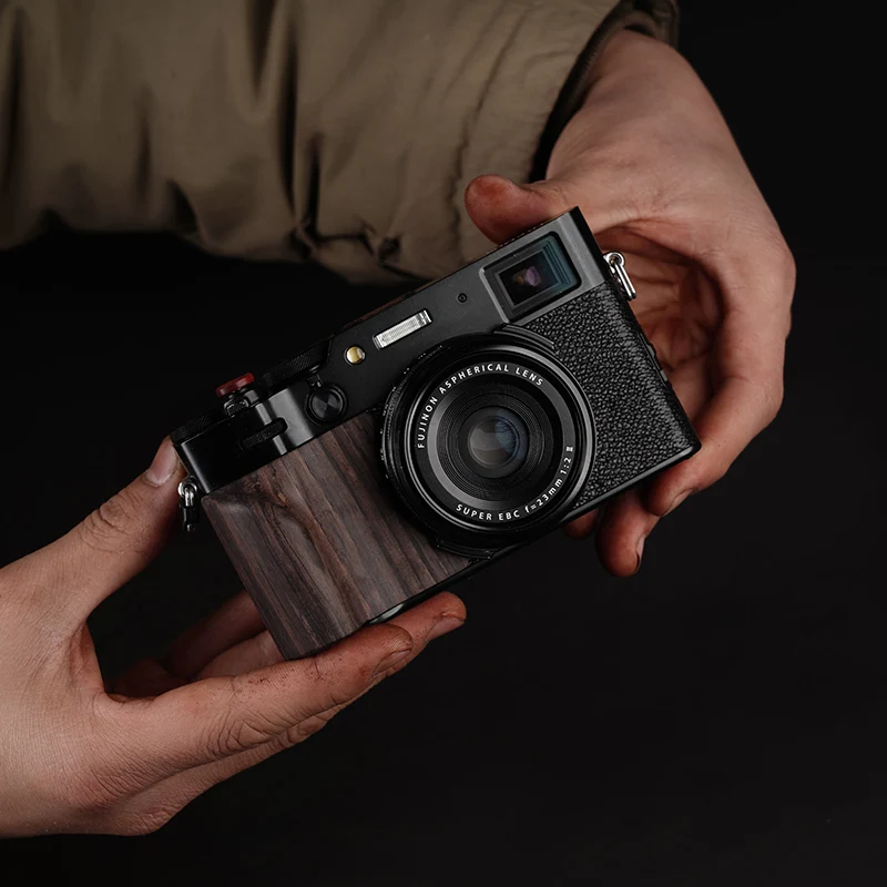 Fujifilm X100VI Solid Wood Handle Ebony Rosewood Enhances Grip Handle Resistance, Ultra-Light and Portable Design