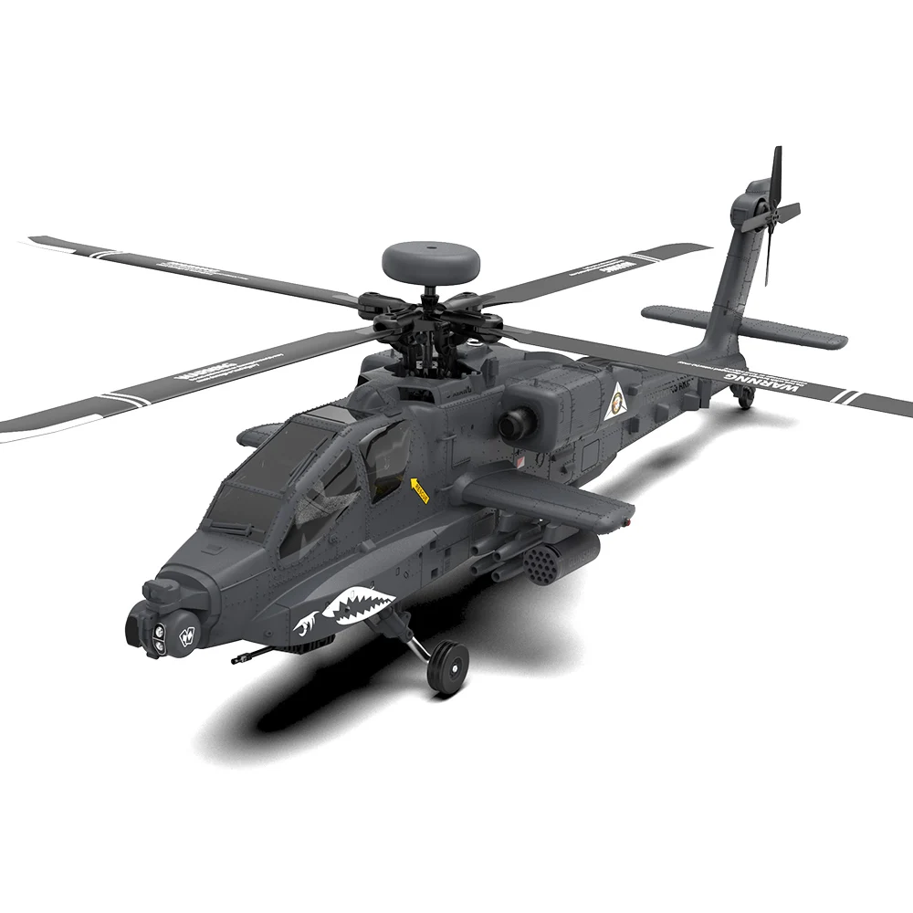 YXZNRC F11-S 1:32 AH-64 Apache escala 2,4G 6CH GPS mantenimiento de altitud posicionamiento de flujo óptico 5,8G FPV cámara RC helicóptero RTF