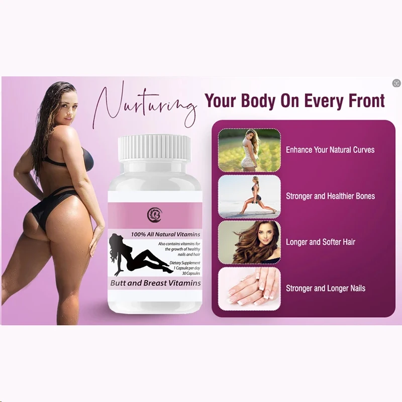 Hip enhancer and breast enhancer vitamins, suitable for slim waist circumference, larger buttocks, and larger breasts