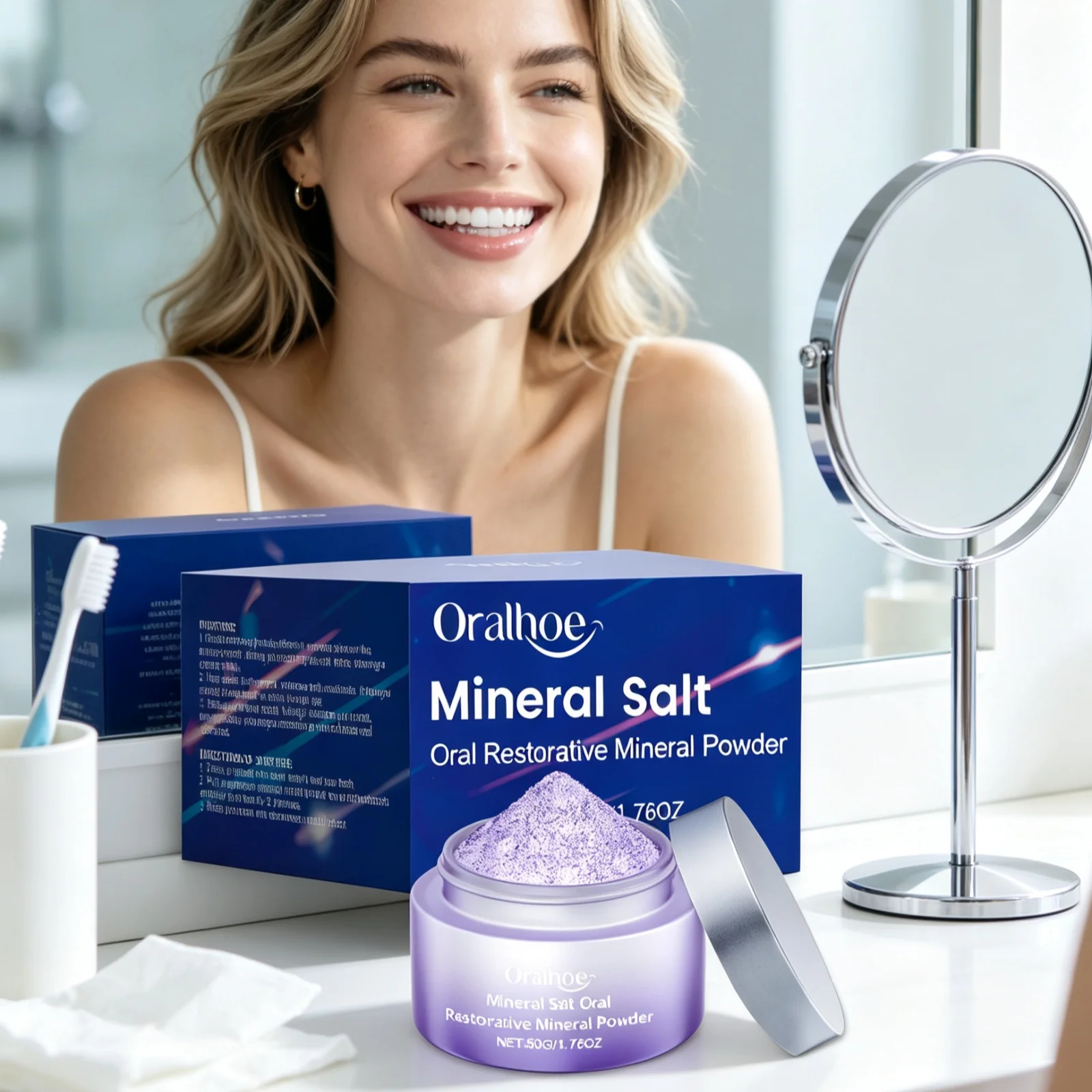 Purple Whitening Teeth Powder Remove Stain Plaque Stain Prevent Caries Dental Calculus Improve Smell Tooth Bleaching Toothpaste
