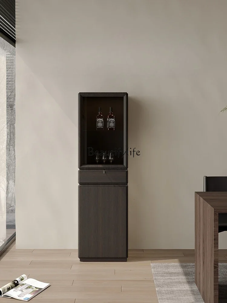 

Italian Minimalist Living Room Storage Sideboard Cabinet Modern Simple Solid Wood Decorative Wine Cabinet