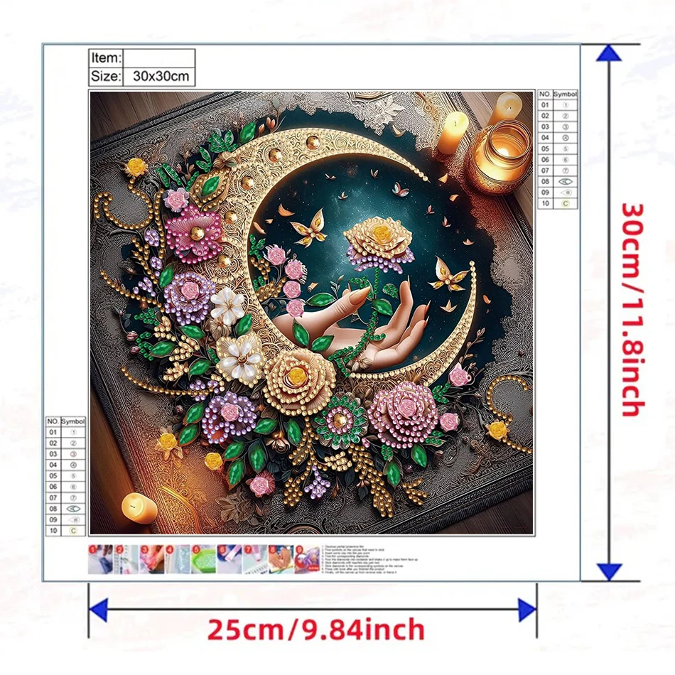 SDOYUNO-Partial Diamond Painting Special Shape Tree Flower High Heels Tea Cup Crystals Picture Craft Rhinestones Home Decoration