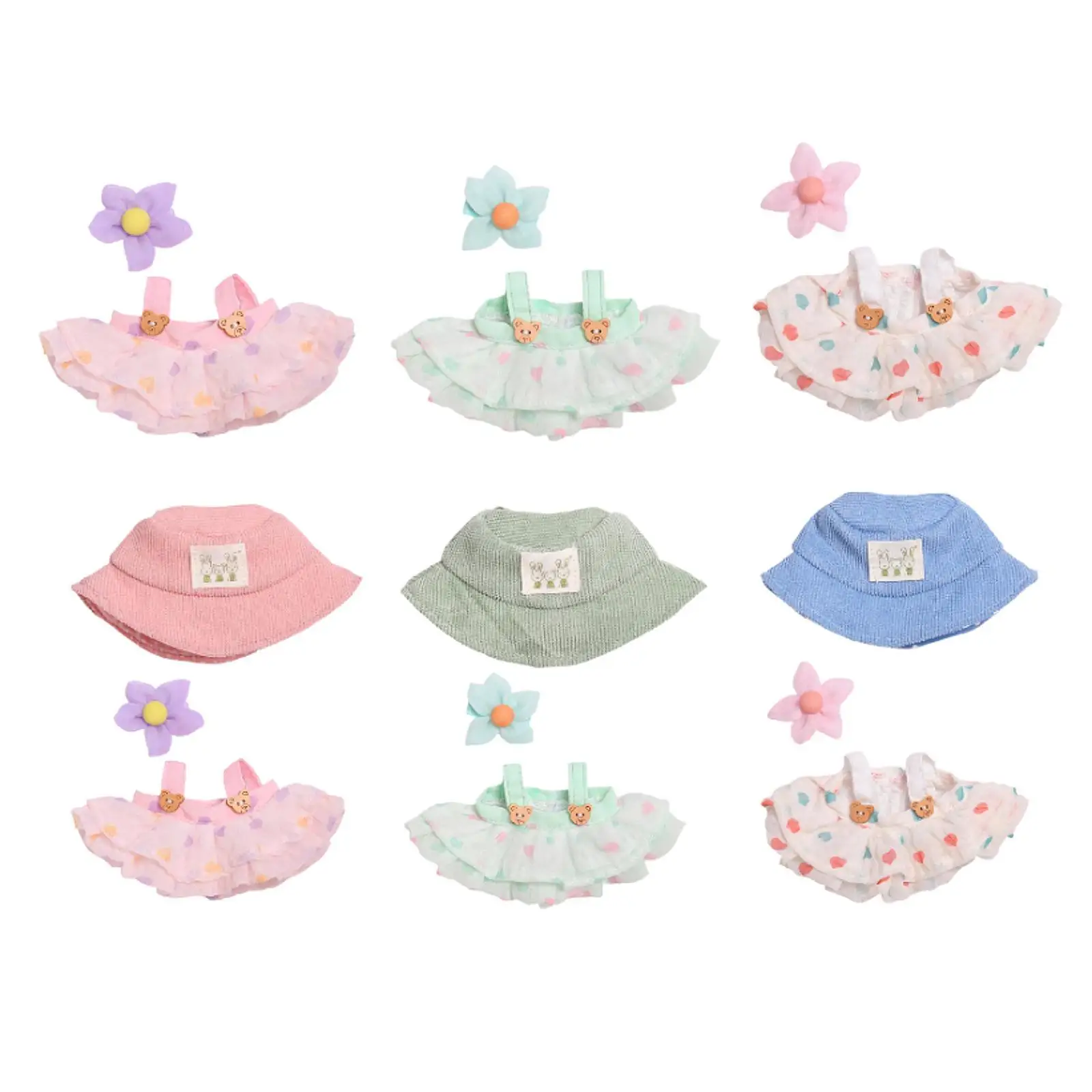 

Dolls Dress Accessory Handmade Clothes Outfits for 15cm Plush Duck Doll Dress up Girls Dolls Children's Gifts Birthday Gifts