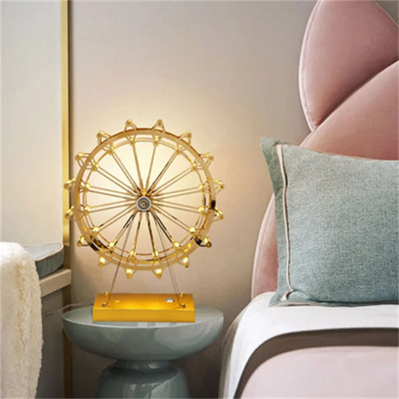 

Ferris Wheel Table Lamp Atmosphere Led Night Light Bedside Home Decor Bright Baseus for Office Bedroom Decoration Desk Lighting