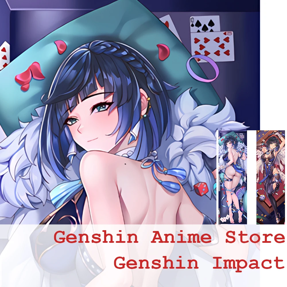 

Anime Game Genshin Impact Dakimakura Yelan Body Pillow Case Soft 2WAY Double-sided Hugging Cushion Cover Otaku Sleep Pillowcase