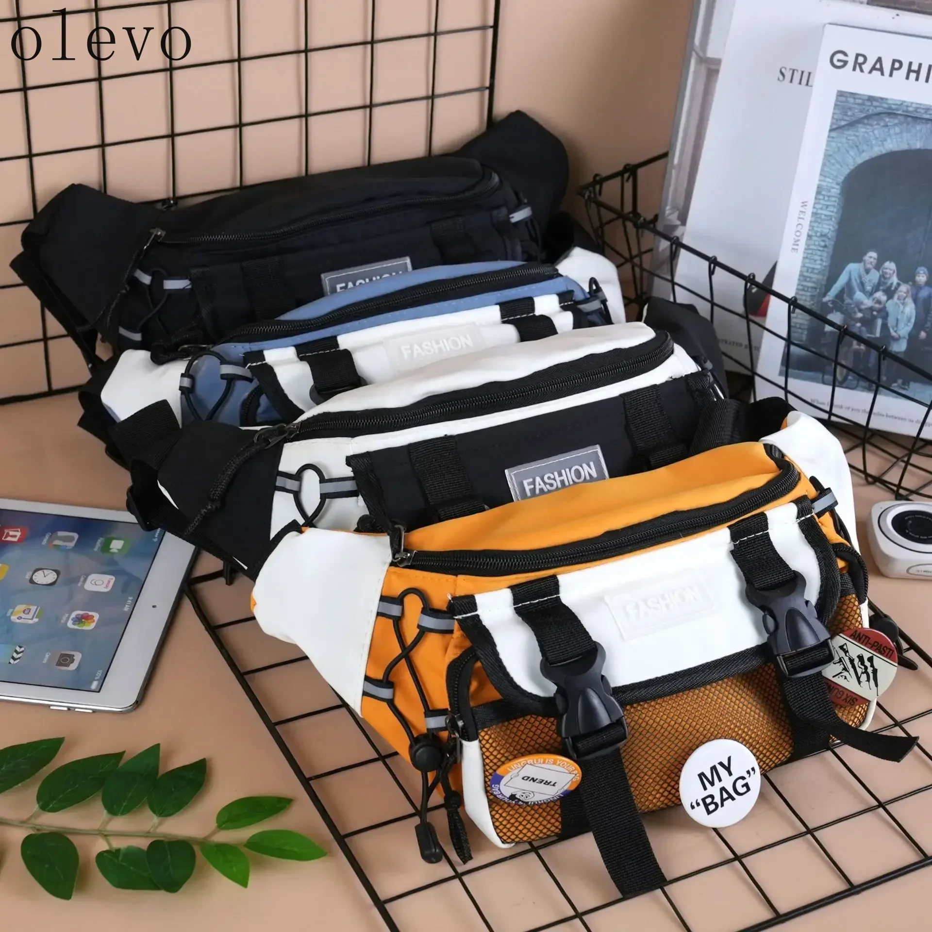 

NEW Multi-functional Camp Style Chest Bag - Ins Trendy Nylon Crossbody Waist Bag Large Capacity Student Casual Bag