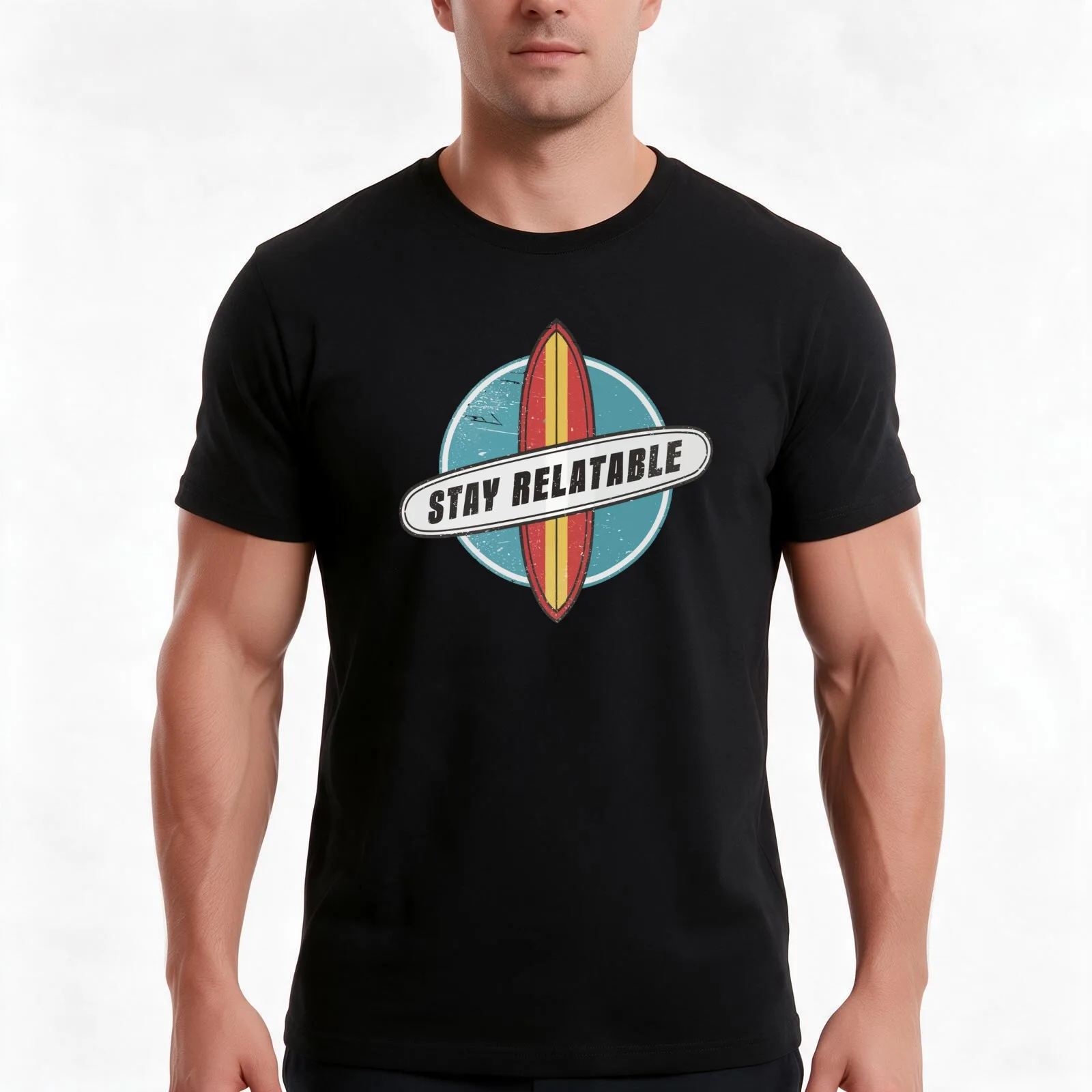 Stay Relatable T-Shirt, Summer Casual Cotton Tee, Oversized Streetwear Tops, Vintage Graphic Print, Loose Fit Short Sleeve