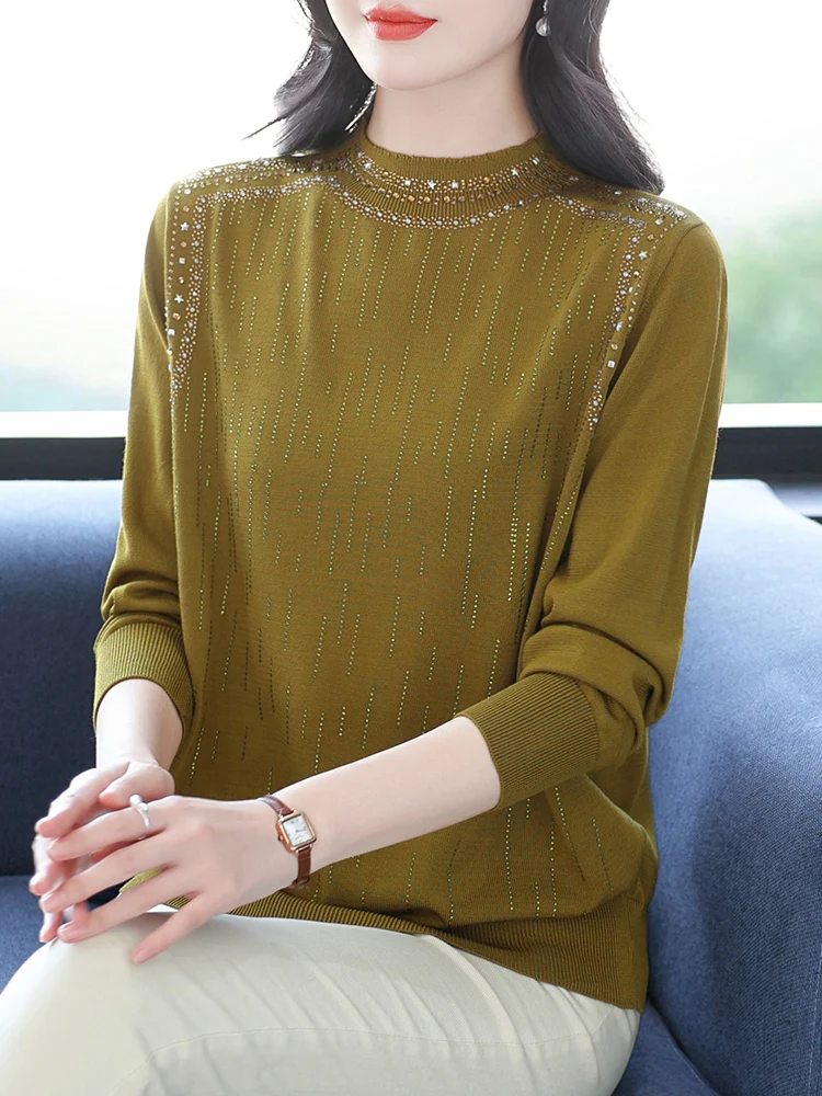 

Sweater Woman 2024 Spring Autumn Korean Fashion Pullover Femme Womens Clothing Long Sleeve Top Knitwear Sweaters