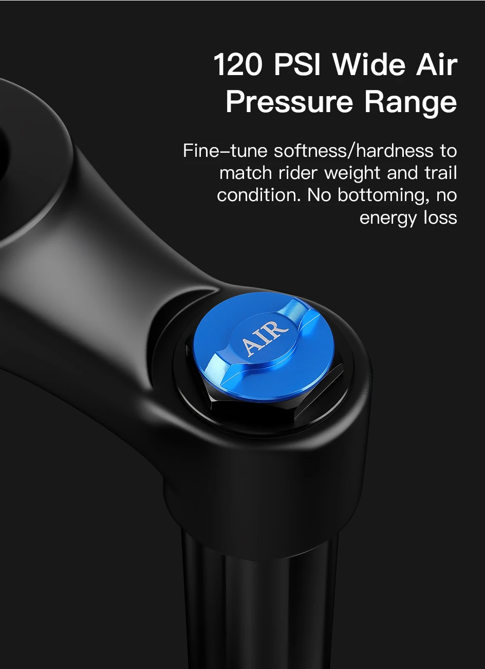 BOLANY 27,5 29er Luftgabel Fahrradaufhängung 9x100mm MTB Fahrrad Vorderstoßdämpfer 34mm Zwischenrohr Gabel Einstellbare Dämpfung Rebound – Detail 10