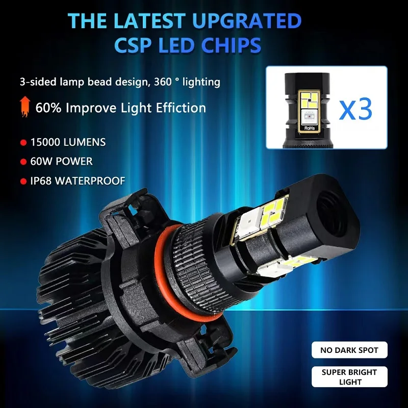 EURS 15000LM H11 RGB Automotive LED Headlamp APP Bluetooth Control LED H10 H8 H9 HB3 HB4 9005 9006 LED Headlamp Color Fog Lamp