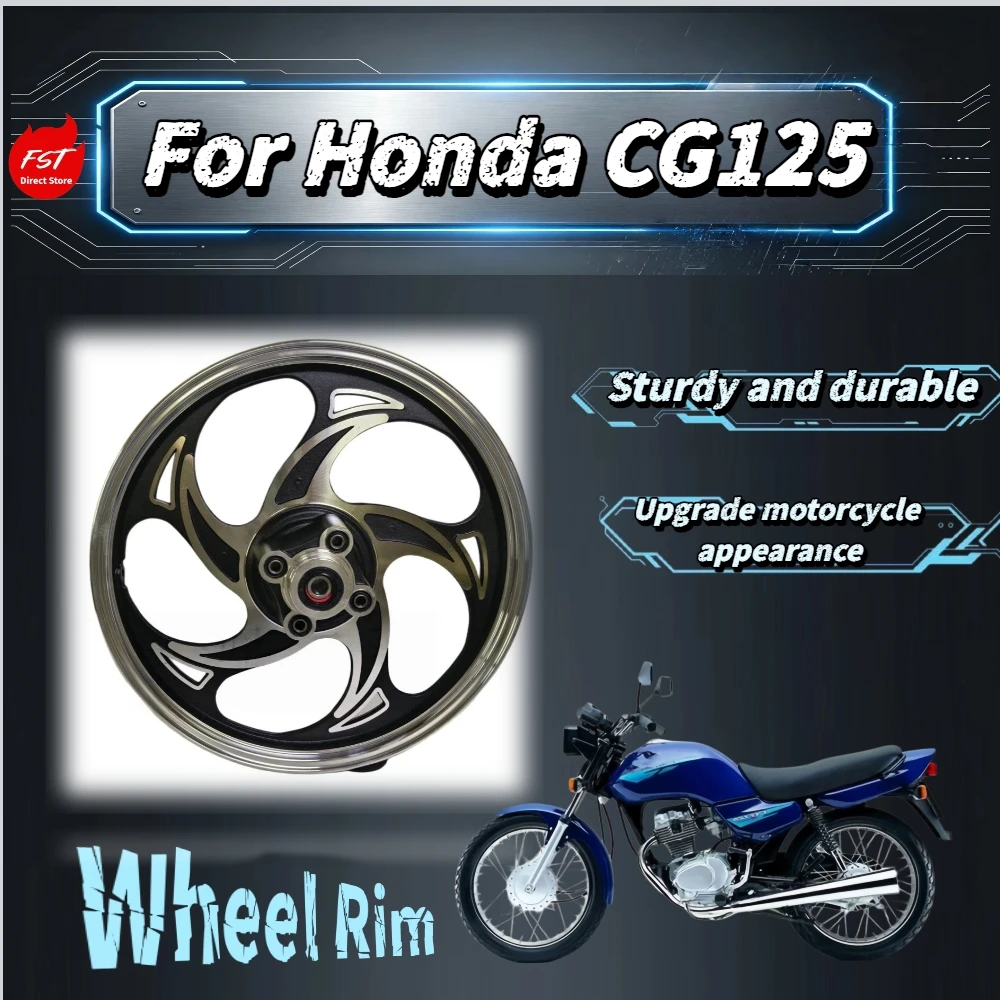 For Honda CG125 17Inch Gen2 Bauhinia Alloy Wheel Hub Drum‑Brake Rim Anti‑Deformation Stylish Upgrade Motorcycle Mod Accessories