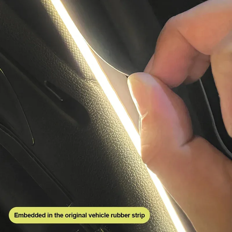 1 set di illuminazione per bagagliaio ad alta luminosità per auto, luce ambientale, decorazione interna, cablaggio a LED, rilevamento automatico gratuito, striscia luminosa per portellone posteriore