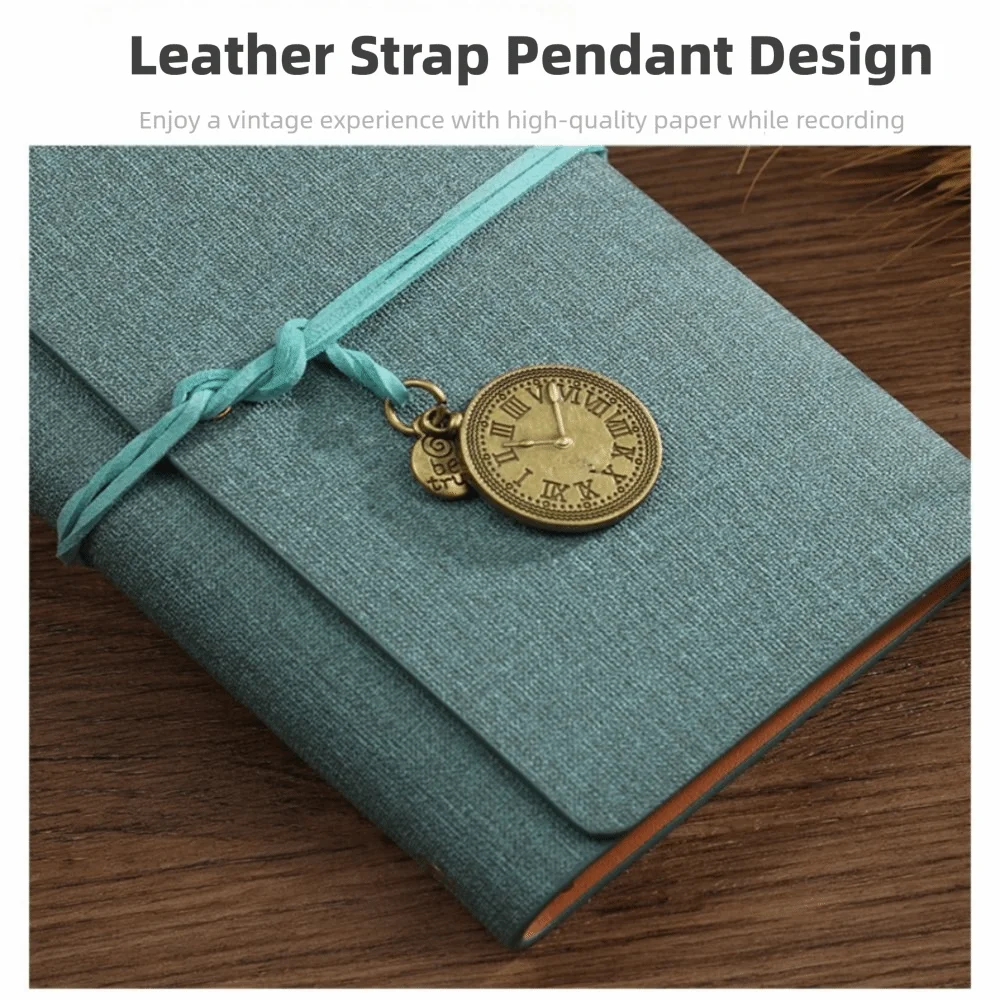 レトロスタイル A6 ステッカーブック 6穴 フリップデザイン フリップノート 再利用可能なレトロスパイラルノートブック トラベル