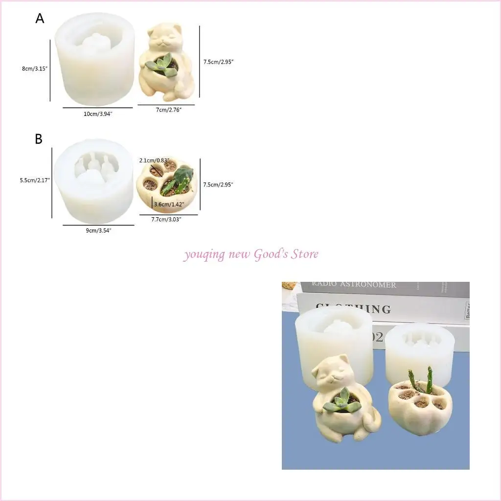 

57QA Various Flowerpot Storage Mold Trinket Dish Tool DIY Home Decor Handmade