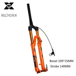 RILCHORN MTB Bike Fork 32 Bicycle Supension Air Fork 27.5/29ich Damping Rebound Rockshox Shoulder/Remote Control Tapered Tube