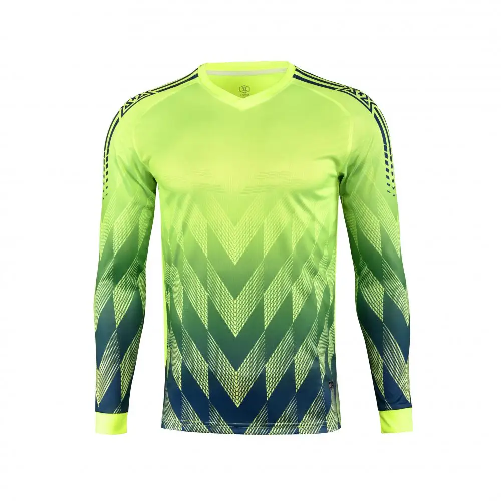 Long sleeve football goalkeeper jersey free print number and name 8006 Casual sports Spanish Champions League training clothes