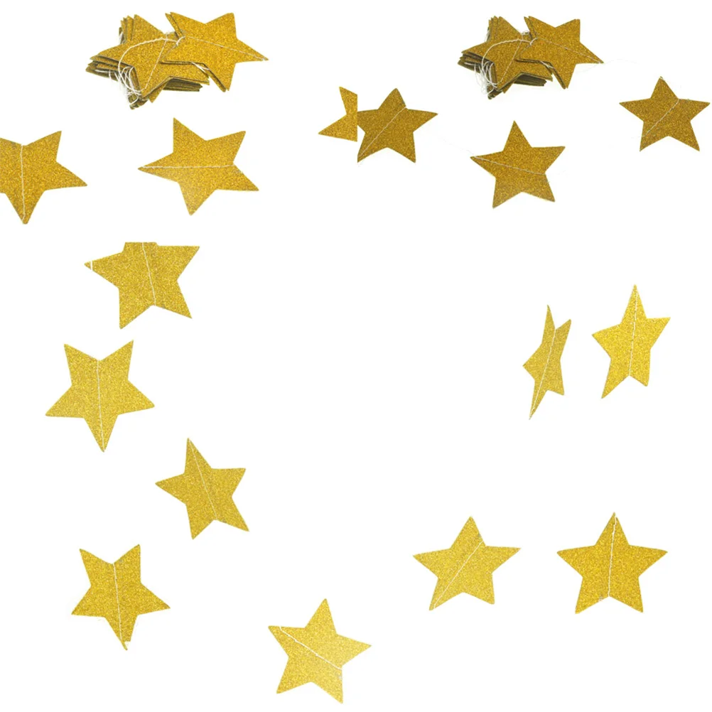 

Paper Star Ornament Valentines Day Decorations Garland Banner Hanging Christmas
