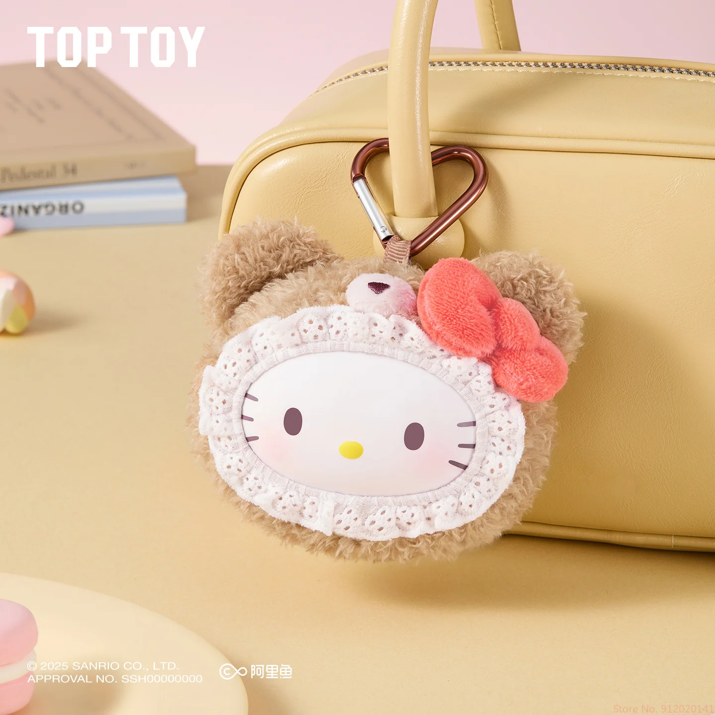 Spot New Sanrio Family Velvet Bear Series Vinyl Blind Box Toys Pendant Anime Kuromi Pompompurin Pochacco Kuromi Ornaments Gift