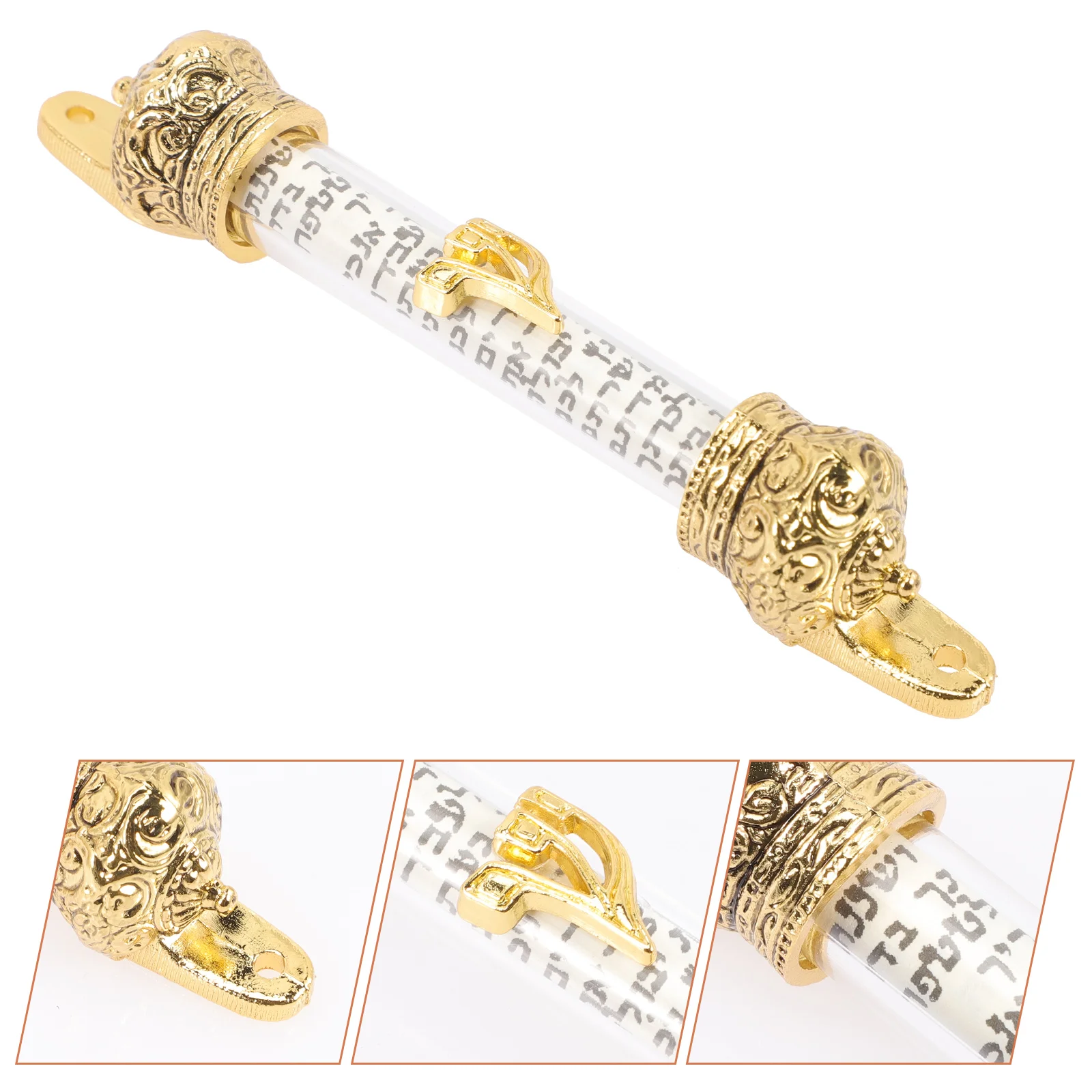 Bible Crown Scroll Gift Home Door Mezuzah Right Side Reel Religious with for Metal Delicate