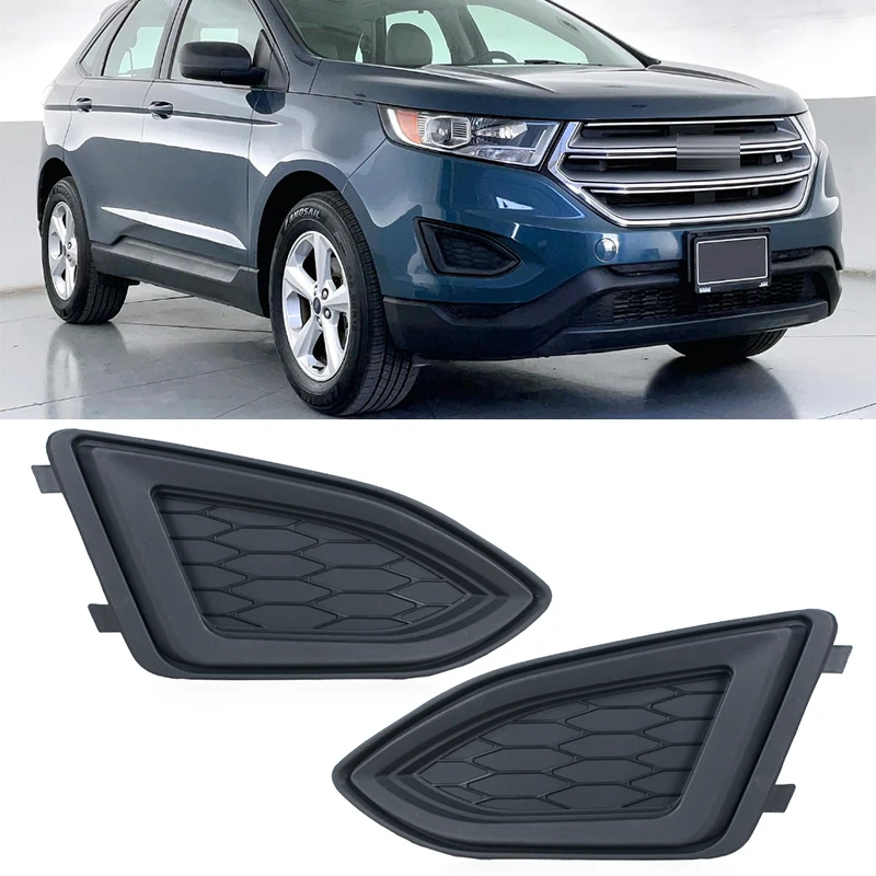 Front Bumper Fog Light Lamp Trim Cover Frame Grille For Ford Edge 2015 2016 2017 2018