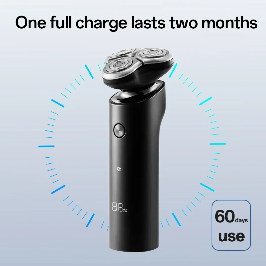 XIAOMI MIJIA S500 Alat Cukur Elektrik Clipper Triple Blade Trimmer Untuk Pria Cukur Basah Kering Dapat Dicuci Mesin Pemotong Rambut Jenggot Razor