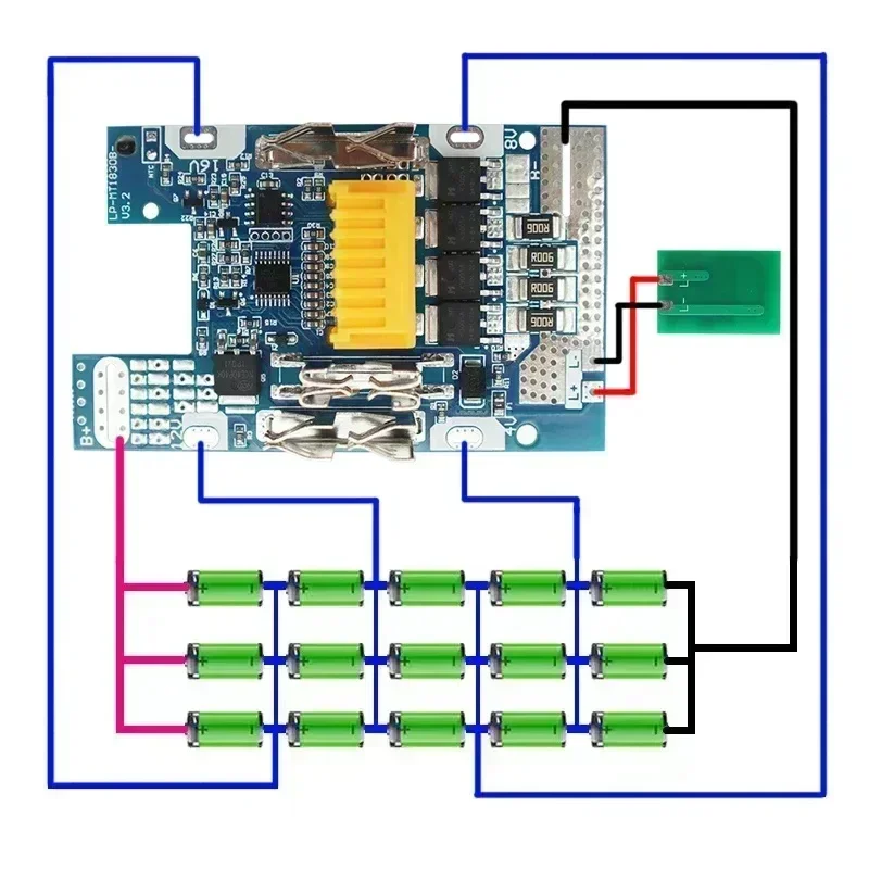 8Pcs BL1890 Lithium Battery Case PCB Charging Protection Circuit Board Shell Boxs BL1860-15 For Makita 18V 9.0Ah Sticker Housing