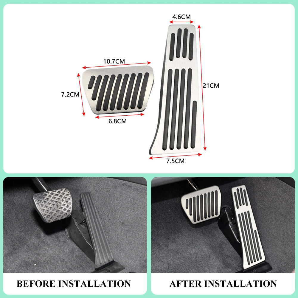 Aluminum Alloy Accelerator Pedal Brake Cover for BMW 3 4 5 6 7 Series GT X3 X4 X5 X6 Z4 F10 F15 F30 F31 F34 AT Car Pedals view 2