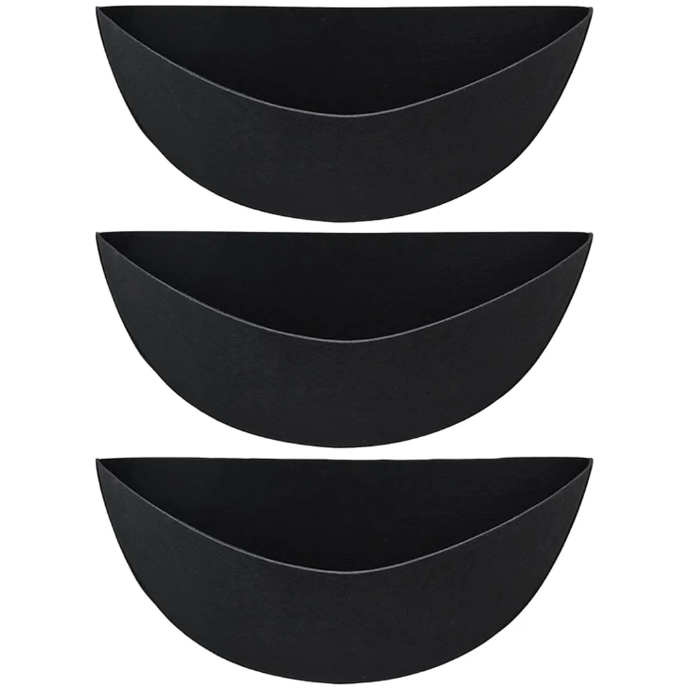 Flower Pot Insert Black Hanging Basket Liner Tear-resistant Felt Superior Moisture Retention For Hanging Baskets