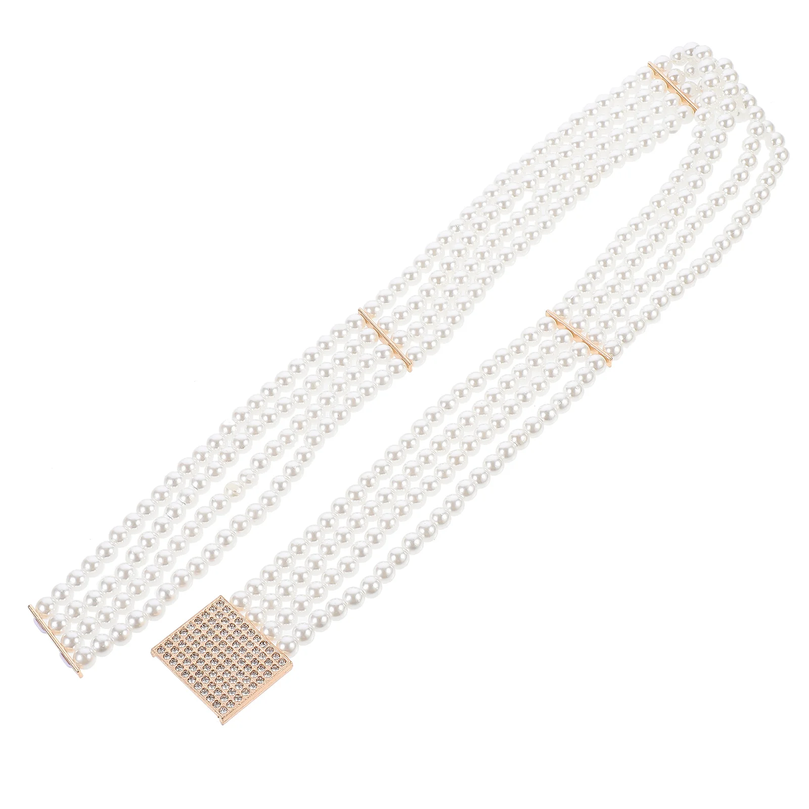 Cintura di perle Cintura da sposa bianca Cintura da sposa regolabile Accessori da donna Decorazioni da sposa Fibbia con strass Elegante design sottile e confortevole