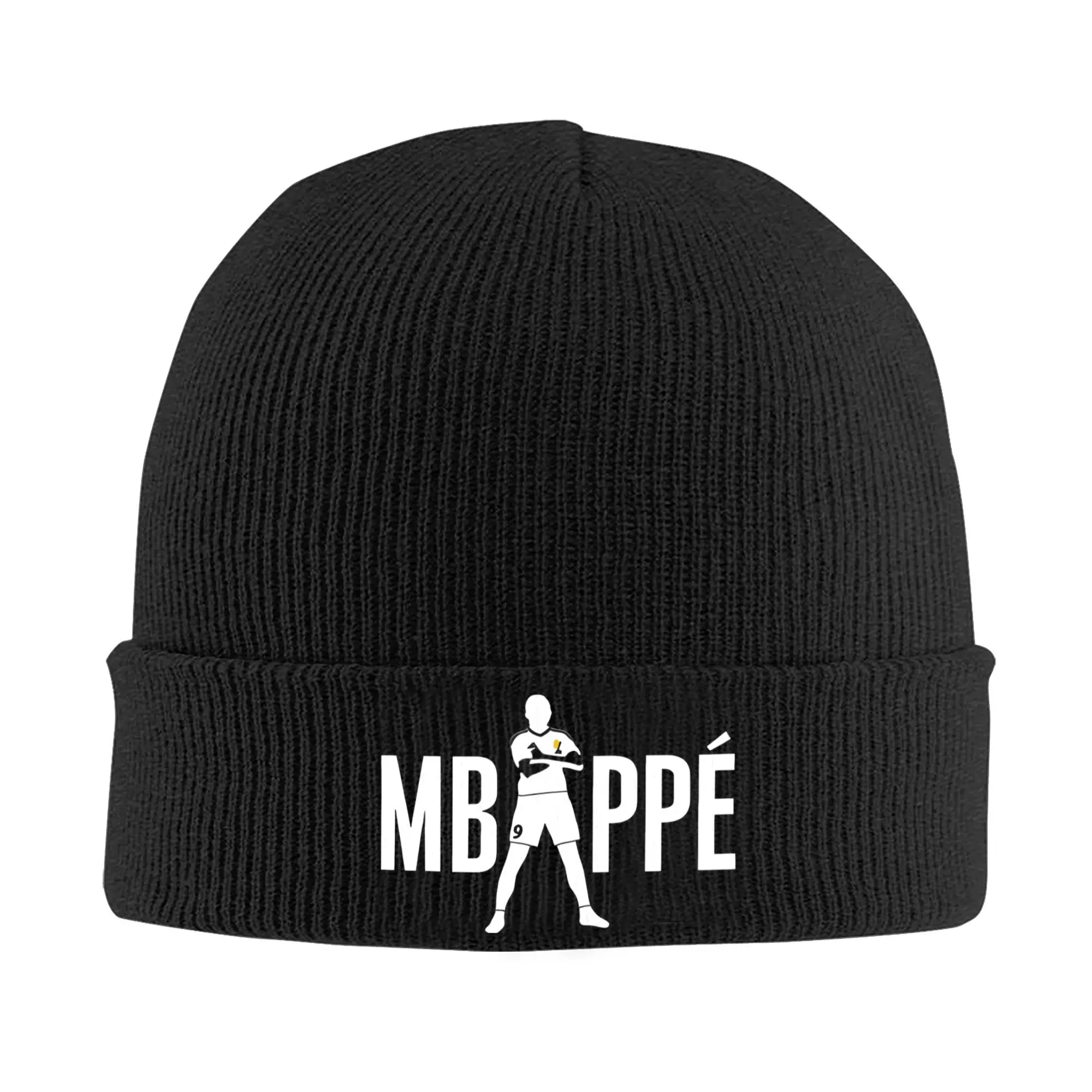 M-Mbappe Logo Knitted Caps for Women Men Beanie Autumn Winter Hats Acrylic Casual Caps