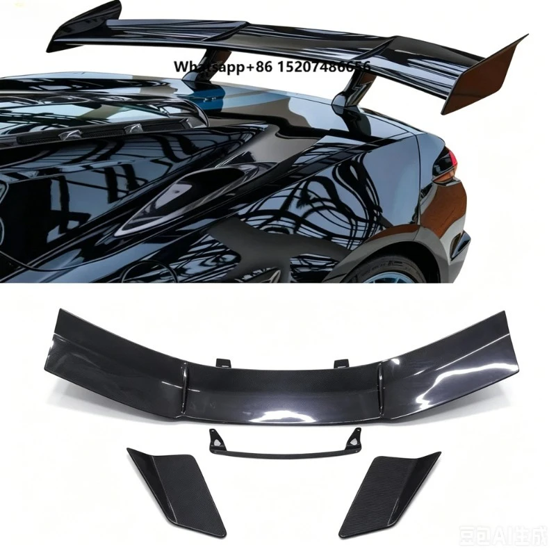 ZR1 Style Dry Carbon Fiber Rear Wing Spoiler for  C8 Z06 Coupe & Convertible
