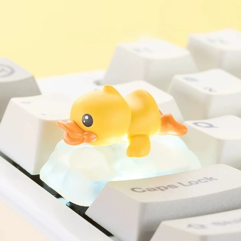 MSI & ZOMO x B.Duck Little Yellow Duck Personalized Blind Box Keycap ABS Material 3D Printed Single Blind Box Keycap Gifts