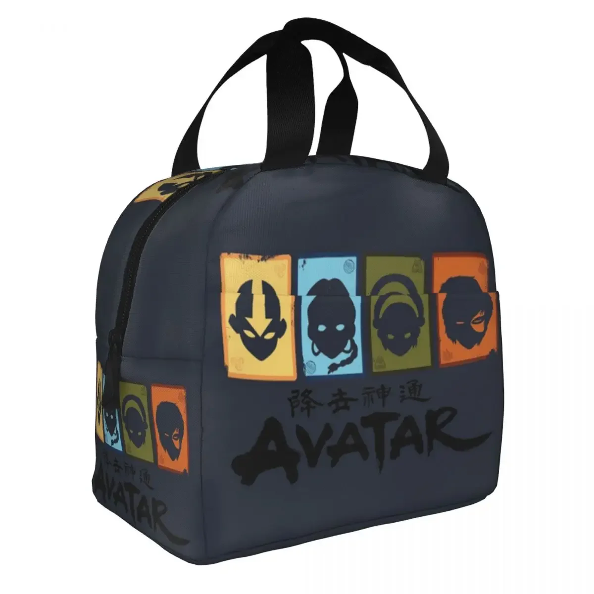 Cartoon Last Airbender Avatar Logo Insulated Lunch Bag for Women Leakproof Cooler Thermal Insulated Lunch Box Kids School