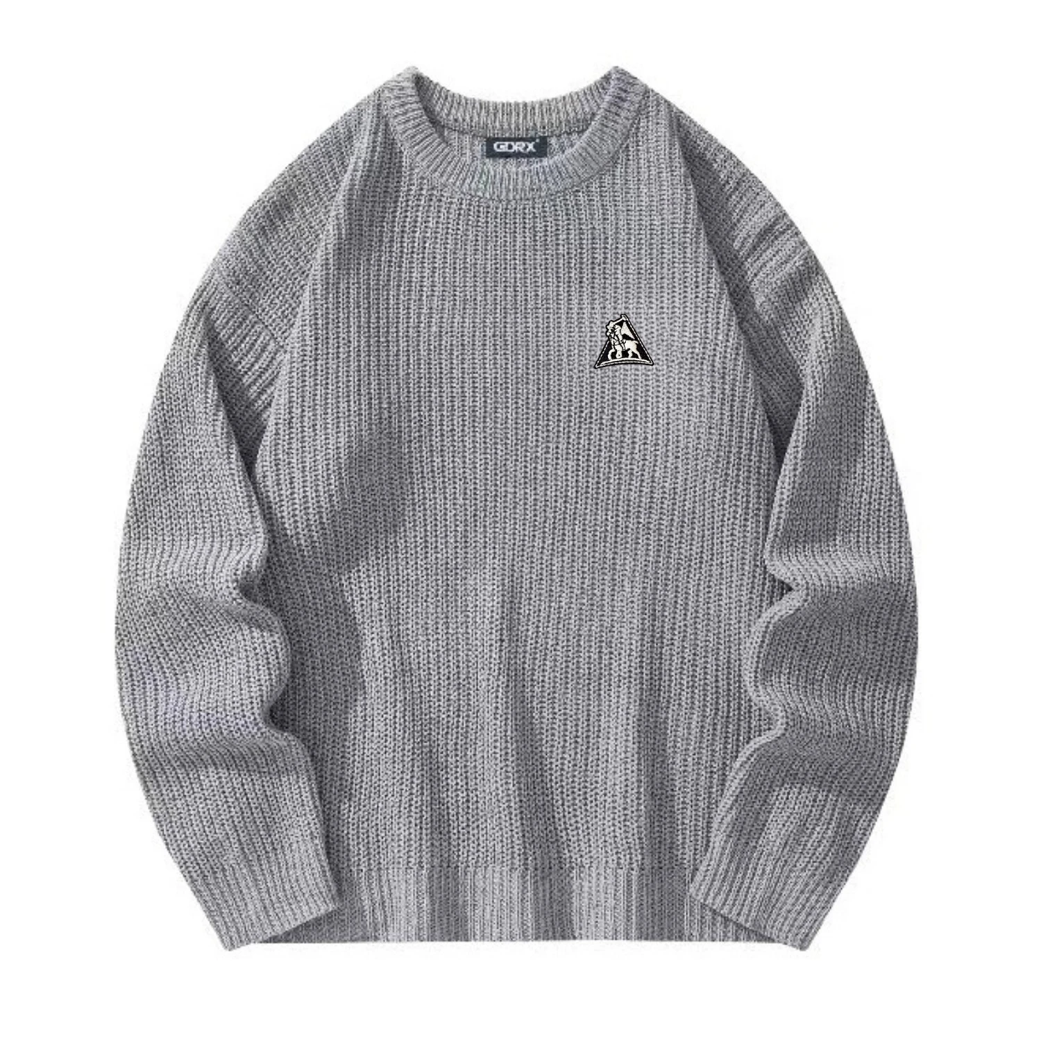 O Neck Pullover Knitwear Unisex Solid Color Loose Thick Yarn Sweater 2026 Autumn Winter Comfort Inner Base Shirt